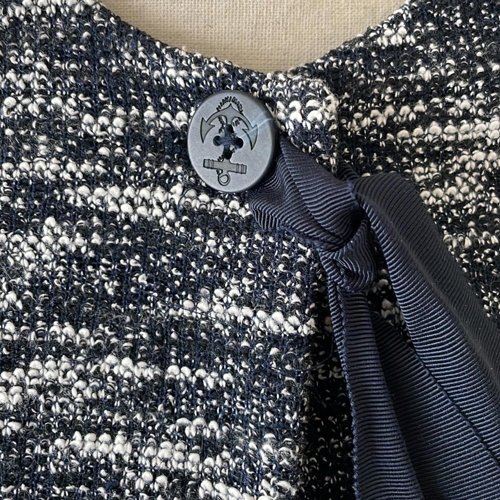 1901 tweed jacket navy blue with pretty details bow - Picture 3 of 8
